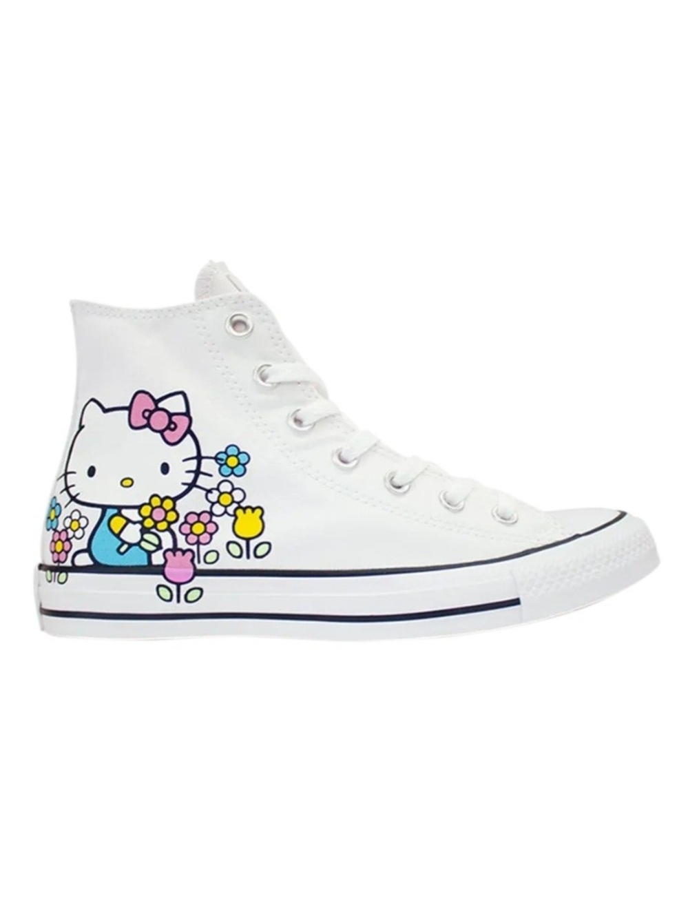 Converse Hello Kitty Chuck Taylor All Star 'Flowers' High Tops- Size 8.5Women - Picture 6 of 15